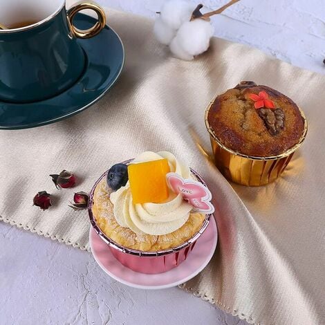 50 pièces Blanc Moule À Cupcake , simple En Papier Moule À Muffins Pour  Pâtisserie , Cuisine