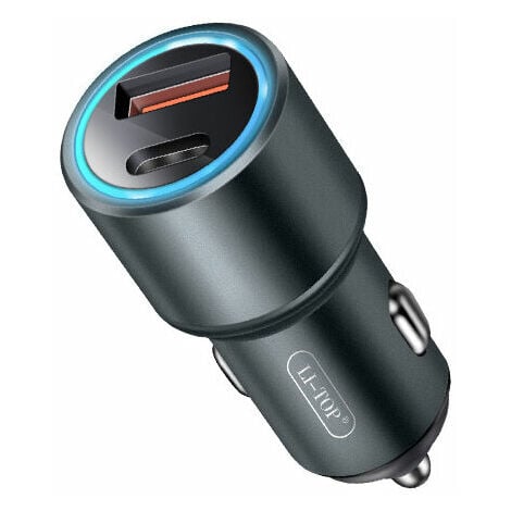 Chargeur Allume Cigare pour iPhone, Chargeur Voiture Rapide USB C