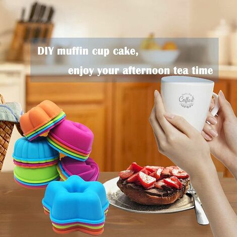 24 Paquet moules en silicone,Muffin Donut moule antiadhésif résistant à la  chaleur four - micro-ondes 