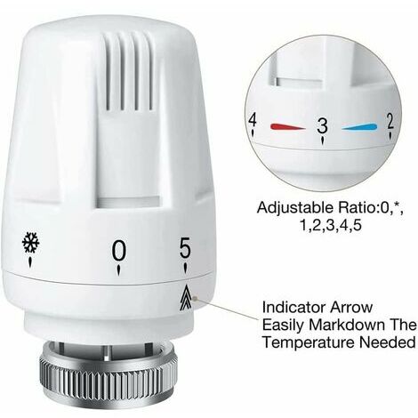 3pcs thermostat radiateur valve Trv radiateur à tête