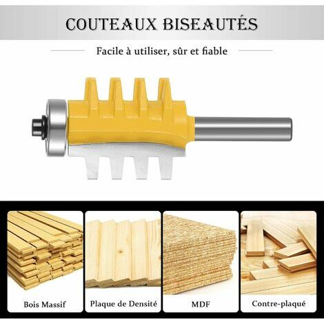 Tenon couteau menuiserie fraise colle Joint toupie outil de coupe de bois