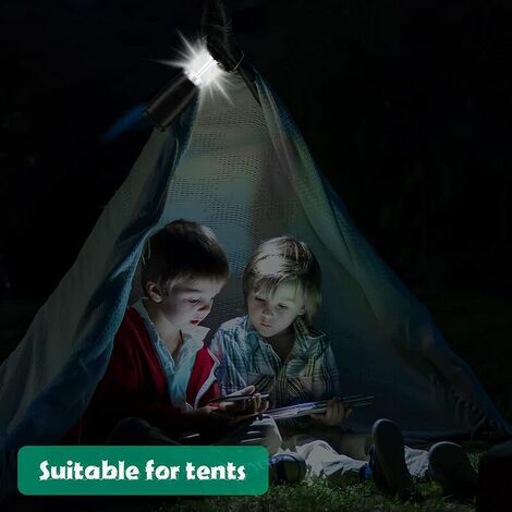 Lampe de camping solaire à LED 2 modes d'éclairage réglables Générateur de manivelle  Camping Randonnée
