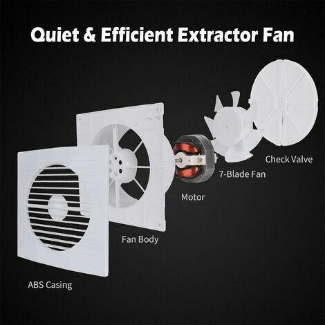 Ventilateur d'extraction 100 mm 12W 130m³/h avec Clapet anti