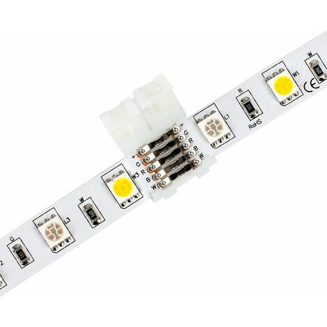 Jonction en L pour ruban LED RGB+W 12 mm sans soudure - ®