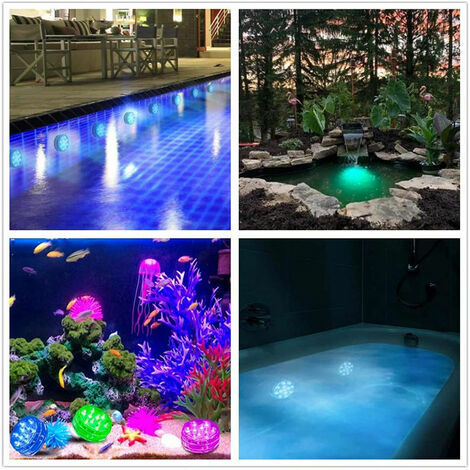 Lumières LED submersibles avec télécommande étanche pour aquarium Halloween