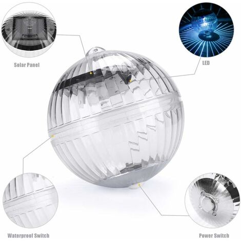 Éclairage de bassin - Boule lumineuse Solar - Lampe disco - Lampe disco LED  - Etanche