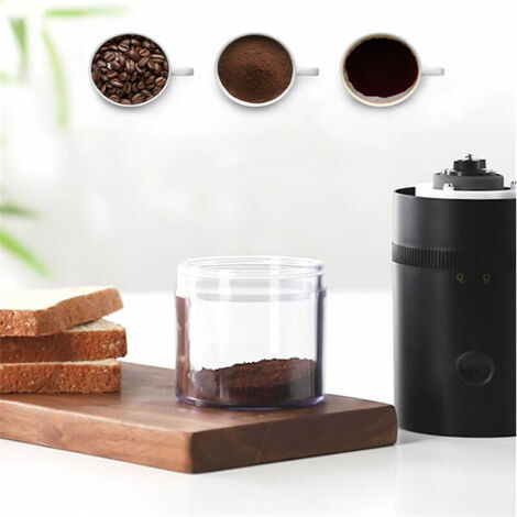 Machine à café à grain,Moulin à café électrique portable - Moulin à grains  de café à commande unique - Moulin à expresso puissant, mouture uniforme,  épaisseur réglable, rechargeable par USB (noir)