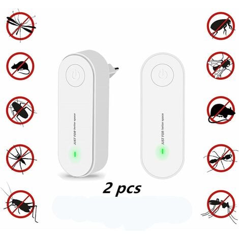 Répulsif Électronique Répulsif Ultrason pour Anti Moustiques Dispositifs  sûrs pour Les Personnes et Les Animaux Efficace Contre Insectes(black) 