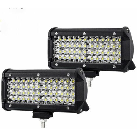 Lampe de Travail LED pour Tracteur 144W 16.5cm Projecteur LED de Voiture 12-24V  Bande