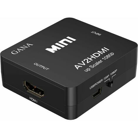 GANA Adaptateur convertisseur Wii vers HDMI pour connecter la console Wii à  l'écran HDMI en sortie vidéo 1080p avec audio de 3,5 mm, prend en charge