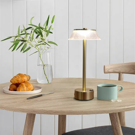 Lampe de table champignon LED rechargeable intégrée 1800 mAh avec 3 modes  d'éclairage à intensité variable pour restaurant, terrasse, intérieur et  extérieur : : Luminaires et Éclairage