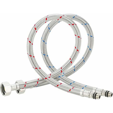 1m Tressé flexible Tuyau de douche Chauffe-eau Connecteur Tube de tuyau