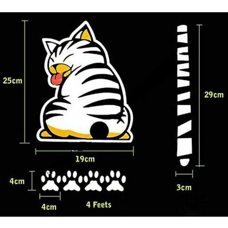 Sticker Réflectif d'Essuie-Glace de Pare-Brise en Forme de Chat