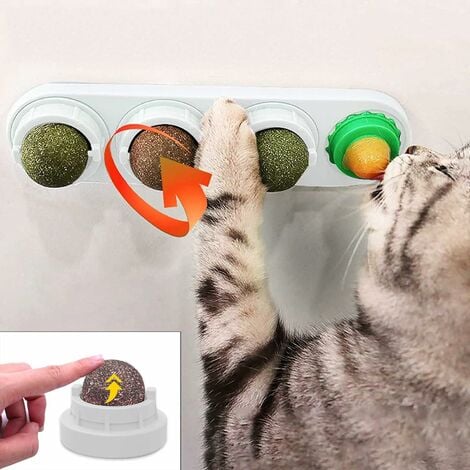Boule jouet en laine herbe à chat - Balles et boules pour chat