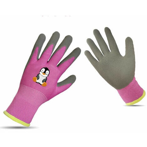 2 paires de gants de jardin pour enfants de 4 à 5 ans, gants de
