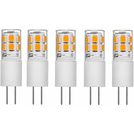 Ampoule LED G4 2W, 12V AC/DC Ampoules, Blanc Chaud 3000K, Équivalent à  Ampoule Halogène 20W