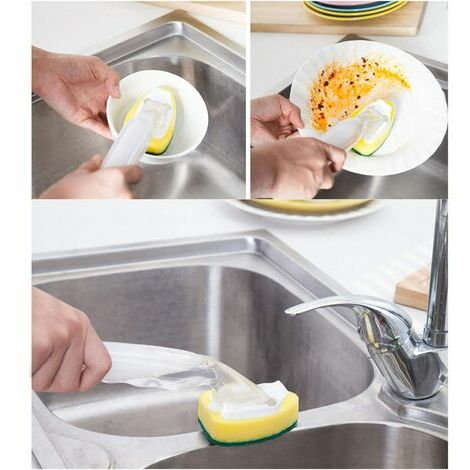 Brosse à vaisselle en coquille d'œuf, brosse de nettoyage de cuisine,  cuisinière, Pot de lavage, poêle, éponge tampon à récurer, accessoires de  cuisine