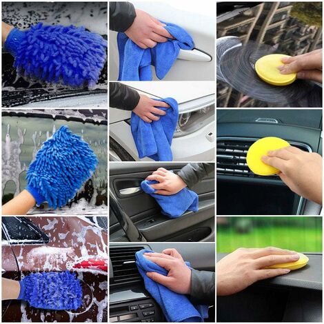 10 pièces brosse de nettoyage de moteur de voiture brosse de pneu à poils  longs (comme indiqué)