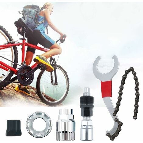 Kit d'outils de réparation de Bicyclette, Outil de Retrait de Cassette de  vélo, Fouet de Fer à Volant, clé de Retrait de Volant, clé à Rayon, démonte  de Support, démonte de manivelle