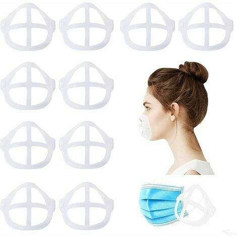 Support de Masque 3D, Support Intérieur Respiratoire sous Masque Silicone,  Support de Masque Respirant 3D en Silicone, coque Masque Facial Confort