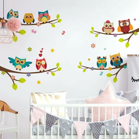 Sticker arbres, chambre bébé adhésif déco & stickers muraux – ambiance- sticker