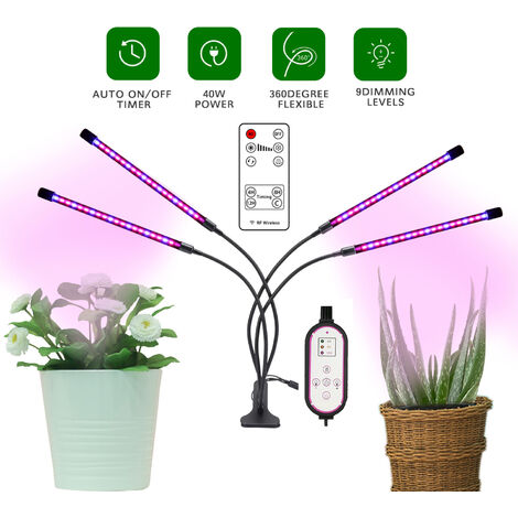 Randaco 15W Lampe Horticole LED Croissance Floraison à 225 LED,Lampe pour  Plante Spectre Complet,Grow Light pour Plantes Fleurs