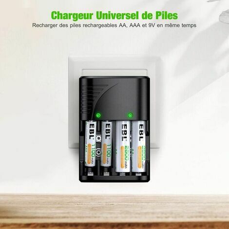 Chargeur Universel pour 4 AA / AAA / C / D ou 2 9V - Energizer