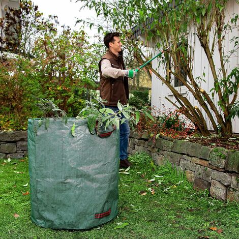 2x sacs à déchets de jardin, sac à déchets de jardin autoportant 272l, sacs  à feuilles, conteneurs à déchets de jardin, sacs à déchets verts