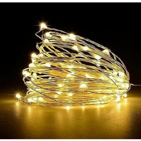 Lampe de Branche d'arbre de chaîne de cuivre étoilé LED à Piles ou