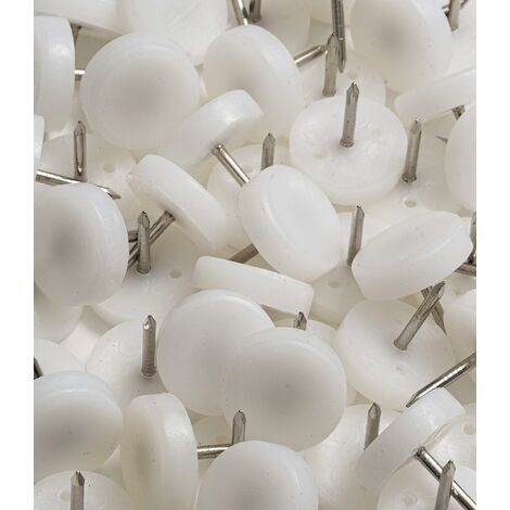 Pieds de meubles en plastique blanc, 50 pièces, tampon de dérapage