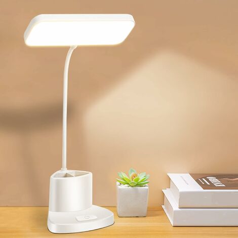 Lampe de Bureau Sans Fil, Lampe de Bureau LED avec 3 Niveau de