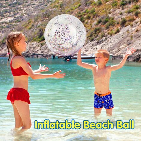 Ballon de plage à paillettes