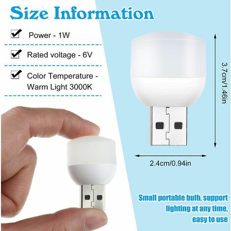 Ledvance Lumière de prise LED veilleuse Lunetta USB Blanc chaud support  portable