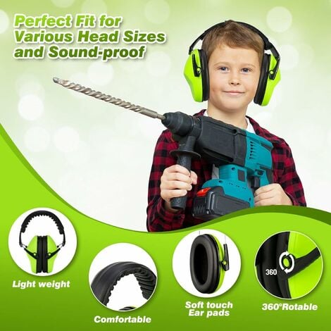 Casque Anti Bruit Enfant Lot de 2, Facilement Réglable Pliable, Protection  Auditive confortable avec Sac de