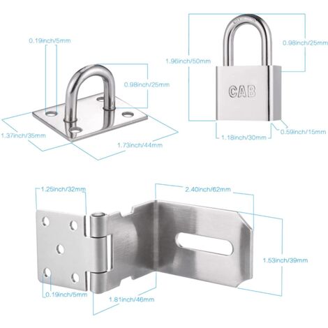 Moraillons porte-cadenas en acier cémenté CAVERS ISEO - 97101700CA