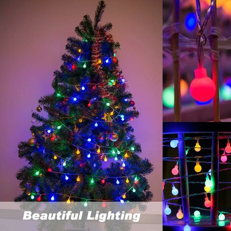 Guirlande lumineuse Multicolore 10M 100 LEDs, 8 Modes Eclairage,  Télécommande 13 touches, Imperméable, Convient pour la