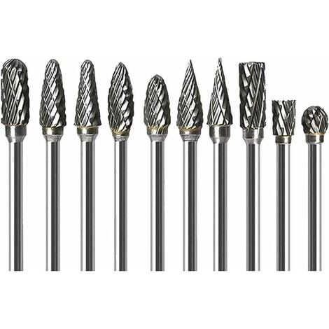 Fraises Rotatives de 3mm à Queue Fraises Metal d'Acier pour Outils