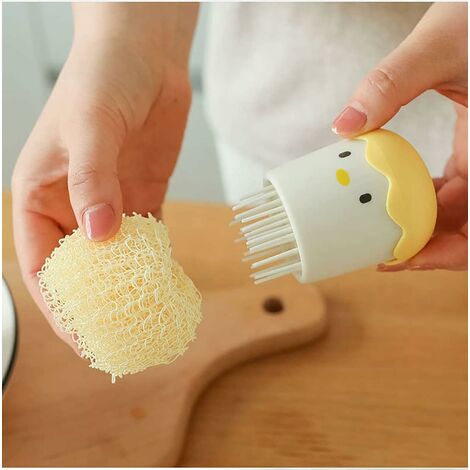 Silicone Oeuf Maïs Lavage Brosse Nettoyant Outils De Nettoyage Rose 