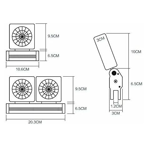 Aquarium Refroidisseurs Aquarium Fan Fish Tank Ventilateur Ventilateur  Marine 2 Ventilateur Macaron