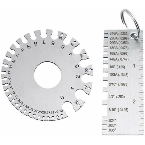 Outil de mesure 0-45mm Jauge d'épaisseur de disque de frein précise Règle  de mesure pour