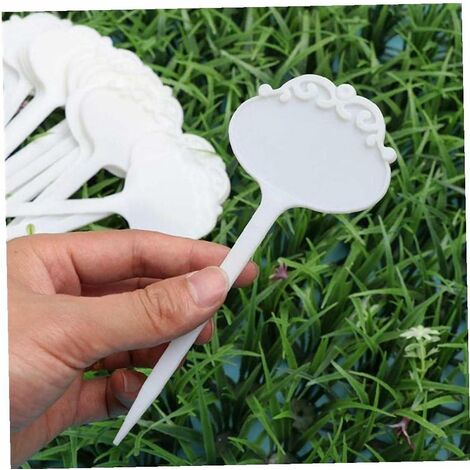 50pcs T-Forme Étiquette Plante avec des Plantes en Plastique Tag Jardin  Étiquette Plante Étanche Logo