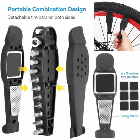 Vélo Accessoires,Ternel Kit réparation Pneu Vélo, Détachable Kit