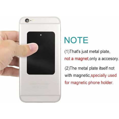 Plaque métal Phone - Autocollant magnétique - Rectangulaire Argent