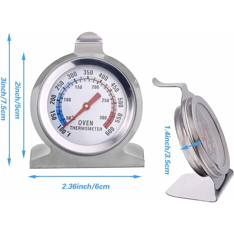 Thermomètre four 0-300C Acier inoxydable température lecture instantanée