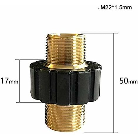 Raccord Rapide de Tuyau, Adaptateur pour Nettoyeur Haute Pression ? Double  M?le M22 x 1,5 Compatible avec Karcher, Karcher HD & HDs Nettoyeur Haute  Pression Tuyau (14 mm Diam?tre)