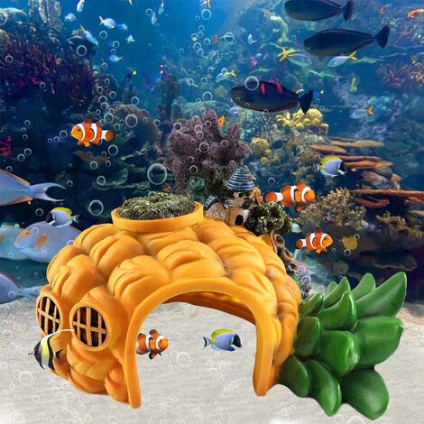 Décoration d'aquarium robot en résine pour aquarium Betta Crevettes, tortue  - Oi-FRIS