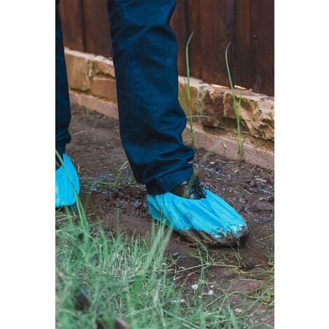COVERGUARD - Couvre-chaussures antidérapant - PP bleu - taille unique -  boîte de 100 pcs