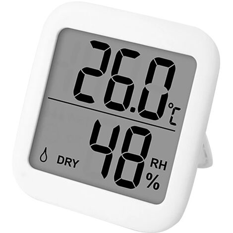 Thermomètre Hygromètre Intérieur Digital à Haute Précision, Moniteur de  Température et Humidimètre, Thermo Hygromètre Indicateur du Niveau de  Confort avec rétroéclairage, horloge et fonction ℃ / ℉ : : Jardin