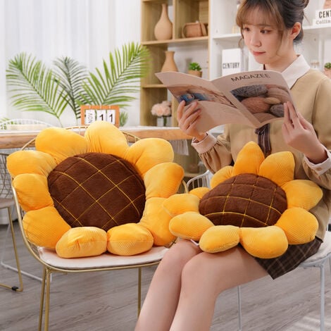 Coussin en forme de fleur de tournesol pour enfants, canapé, chaise, coussin  pour chambre de fille