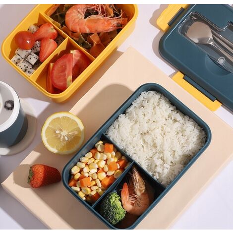 Acheter Boîte à déjeuner Bento à 3 compartiments, étanche, passe